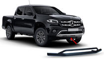 Mercedes X class 2017–2020 Priekšējais dubultais aizsargstienis Vegas (melns, 76 mm) foto 2