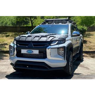 Priekšējais dubultais kengurins Vegas 2019+ (melns, 76 mm) Mitsubishi L200 2015–2024 foto 1