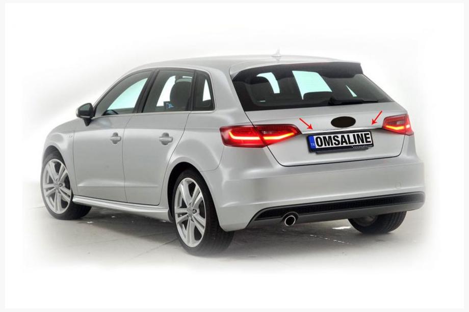 Audi A3 2012–2020 Līste virs numura zīmes HB (nerūsējošais tērauds) Image
