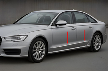 Audi A6 C7 2011–2017 Hromētas durvju līstes (6 gab.) foto 1