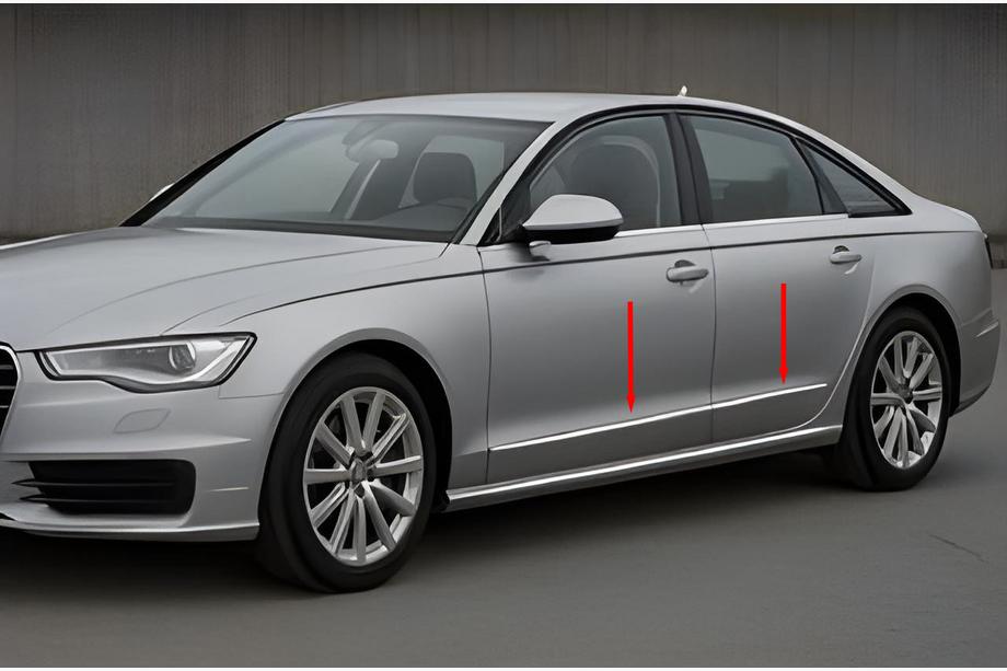 Audi A6 C7 2011–2017 Hromētas durvju līstes (6 gab.) Image