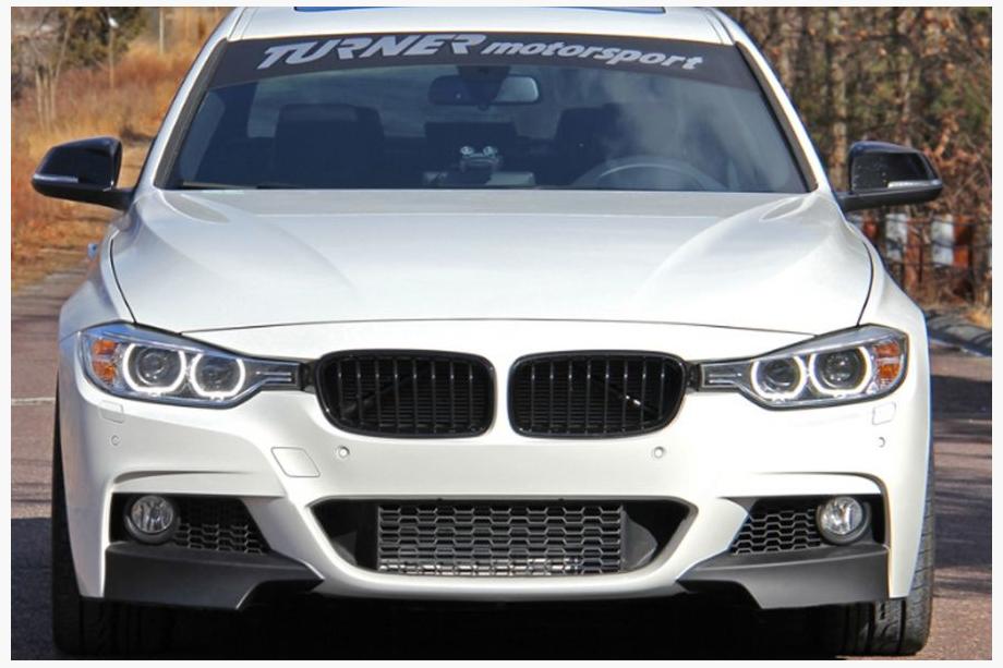 BMW 3. sērija F30/F31 2012–2019 Priekšējā bampera lūpa Flap (melna) Image