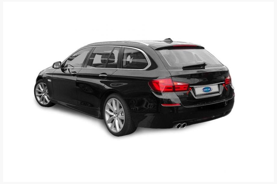 BMW 5. sērija F10/F11 2010–2016 Nerūsējošā tērauda līste virs numura zīmes SW Image