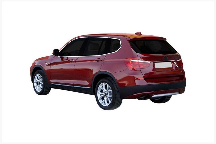 BMW X3 F25 2011–2018 Nerūsējošā tērauda līste virs numura zīmes Image