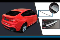 BMW X4 F26 2014–2018 Aizmugurējā bufera aizsarguzlika no nerūsējošā tērauda OmsaLine foto 1