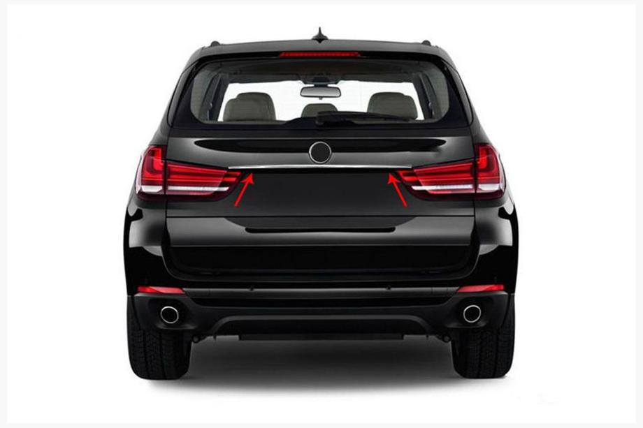 BMW X5 F15 2013–2018 Nerūsējošā tērauda līste virs numura zīmes Image