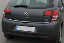 Citroen C-3 2009–2016 Bagāžnieka vāka apakšējās malas uzlika OmsaLine (nerūsējošais tērauds) foto 1