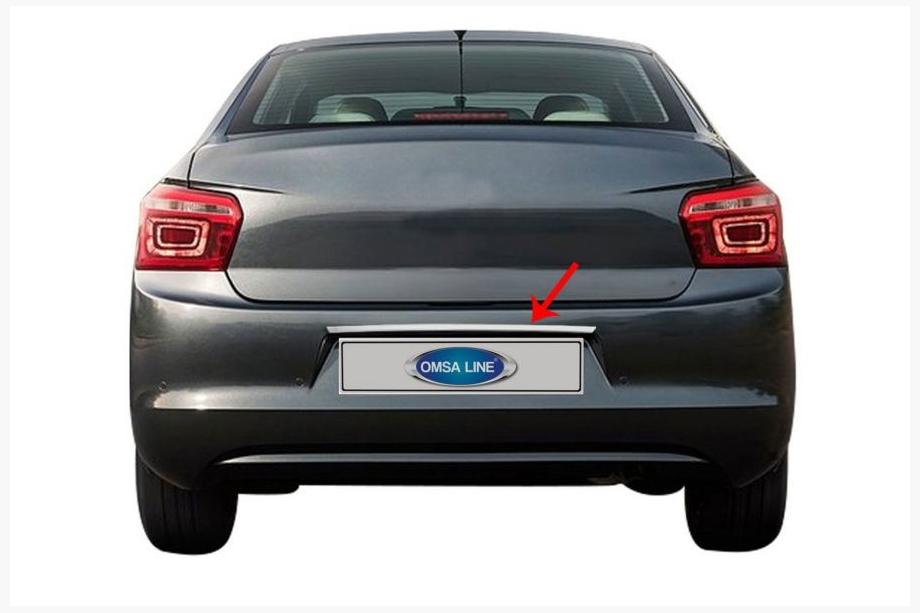 Citroen C-Elysee 2013–2022 Nerūsējošā tērauda uzlika virs numura zīmes Image