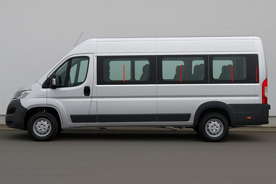 Fiat Ducato 2006–2025 Apakšējās logu līstes (kompl., nerūsējošais tērauds) Image