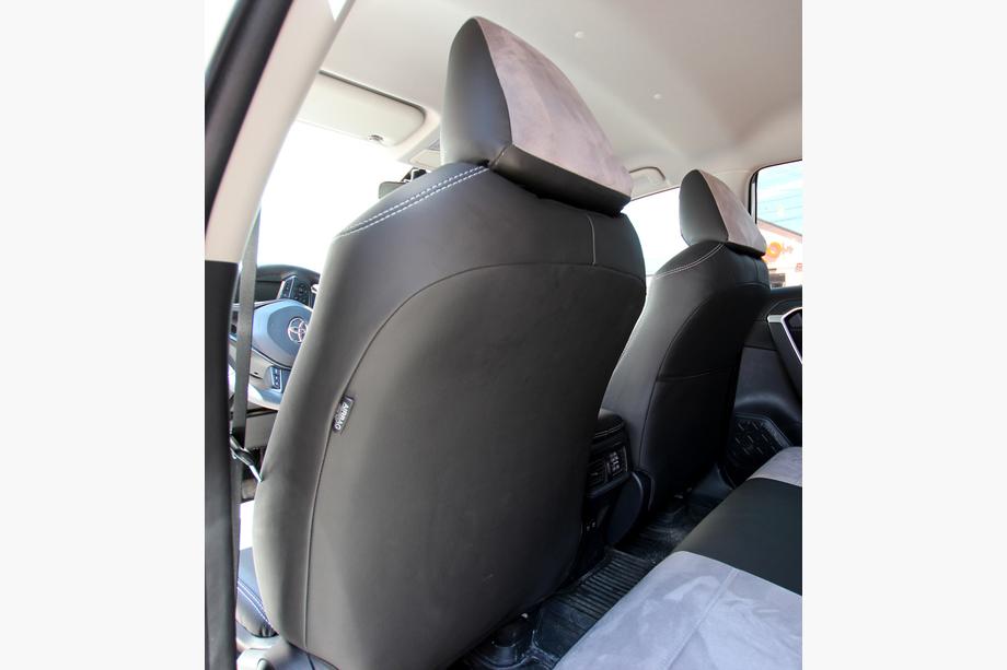 Toyota Rav 4 2019–2025 Automašīnas sēdekļu pārvalki eko āda + audums + Antara Antara A0010 (pilns salons) Foto 7