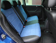 Volkswagen Passat B5 1997–2005 Autosēdekļu pārvalki no eko ādas + auduma + alcantara Antara A006 (pilns salona komplekts) foto 5