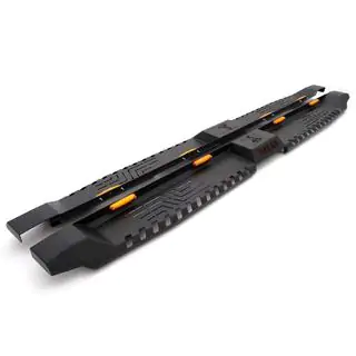Sānu sliekšņi Dakar V2 ar LED (2 gab., metāls) Land Rover Freelander I 1997–2006 foto 1