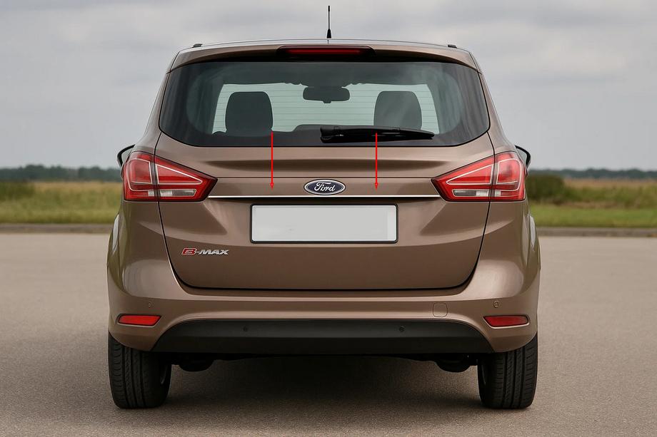 Ford B-Max 2012–2017 Hroma līste virs numura zīmes (nerūsējošais tērauds) Image