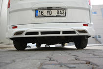 Ford Custom 2013–2022 Aizmugurējā bampera uzlika (krāsošanai) foto 3