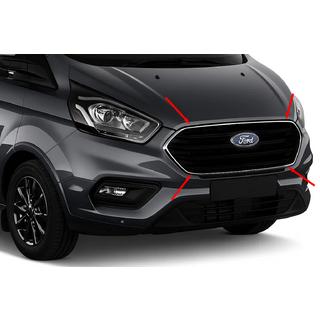 Radiatora režģa apmale 2018+ (4 gab., nerūsējošais tērauds) Ford Custom 2013–2022 foto 1