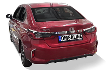 Honda City 2021– Hromēta līste virs numura zīmes SD (3 gab., nerūsējošais tērauds) foto 2