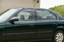 Honda Civic 1995–2001 Ārējās logu apmales (4 gab., nerūsējošais tērauds) foto 1