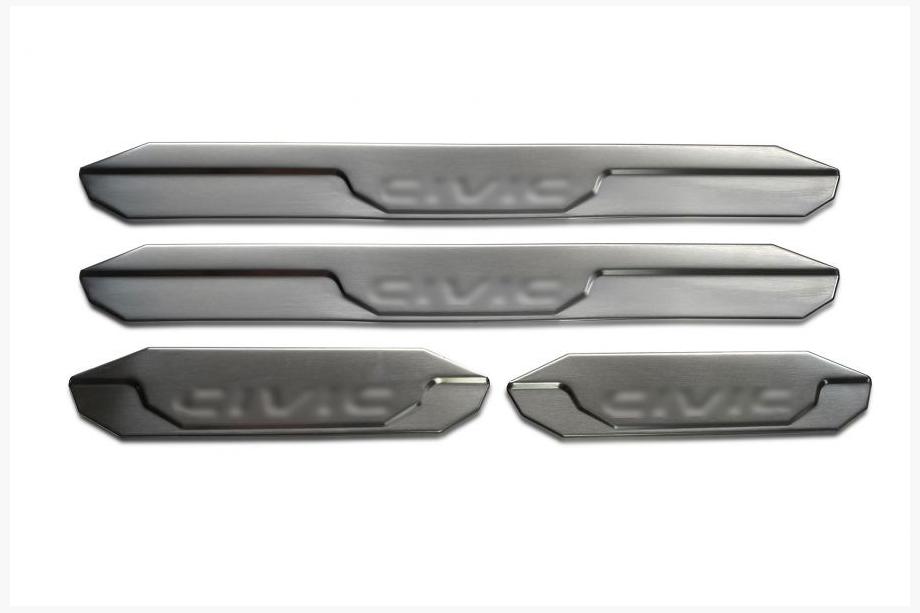 Honda Civic Sedans X 2016–2021 OmsaLine V2 sliekšņu uzlikas (4 gab., nerūsējošais tērauds) Image