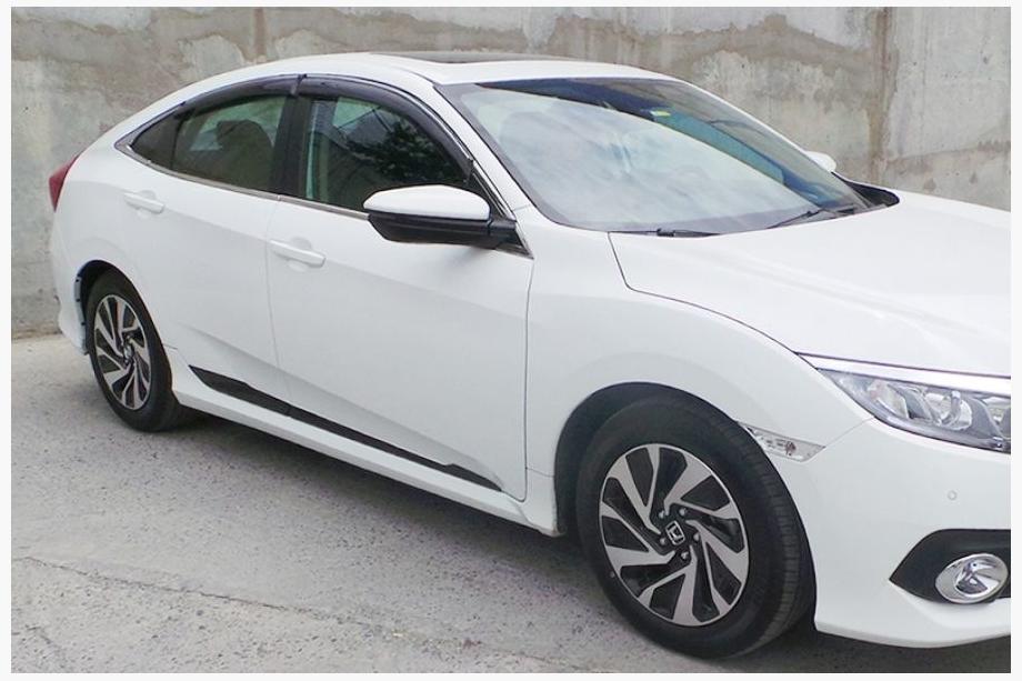 Honda Civic Sedans X 2016–2021 Durvju aizsarglīstes (4 gab., melnas) Image