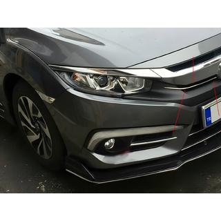 Priekšējās restes uzlikas (2 gab., nerūsējošais tērauds) Honda Civic Sedans 2021– foto 1