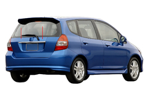 Honda FIT/Jazz 2002–2008 Hroma līste virs numura zīmes (nerūsējošais tērauds) foto 1