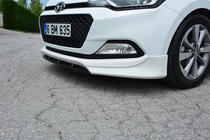Hyundai I-20 2014–2020 Meliset priekšējā bampera lūpa (krāsošanai) foto 2