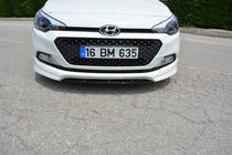 Hyundai I-20 2014–2020 Meliset priekšējā bampera lūpa (krāsošanai) foto 4