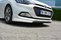 Hyundai I-20 2014–2020 Meliset priekšējā bampera lūpa (krāsošanai) foto 5