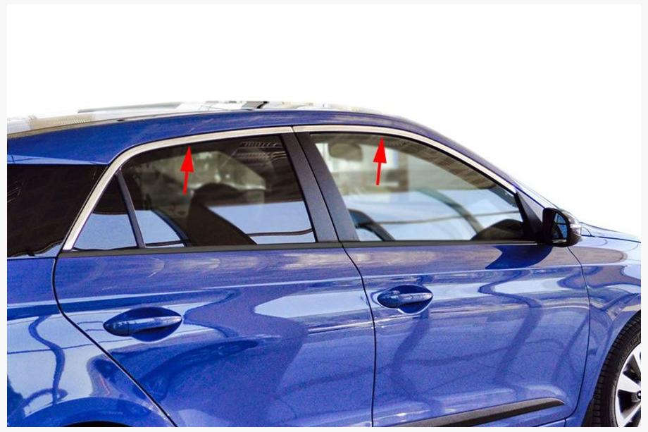 Hyundai I-20 2014–2020 Augšējās logu apdares līstes (4 gab., nerūsējošais tērauds) Image