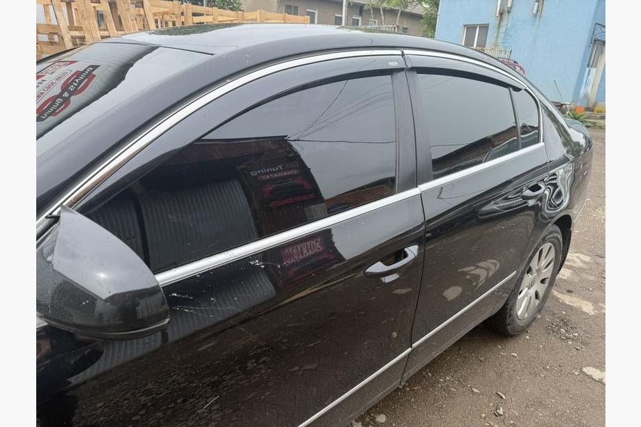 Volkswagen Passat B6 2006–2012 Logu vēja deflektori ar hromētu līsti SD (EU, 4 gab., Niken) Image