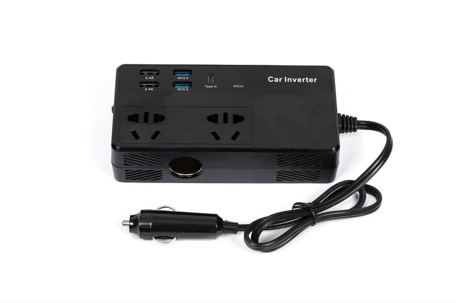 Auto invertors 12V uz 220V ar USB un Type-C CZ02 Image