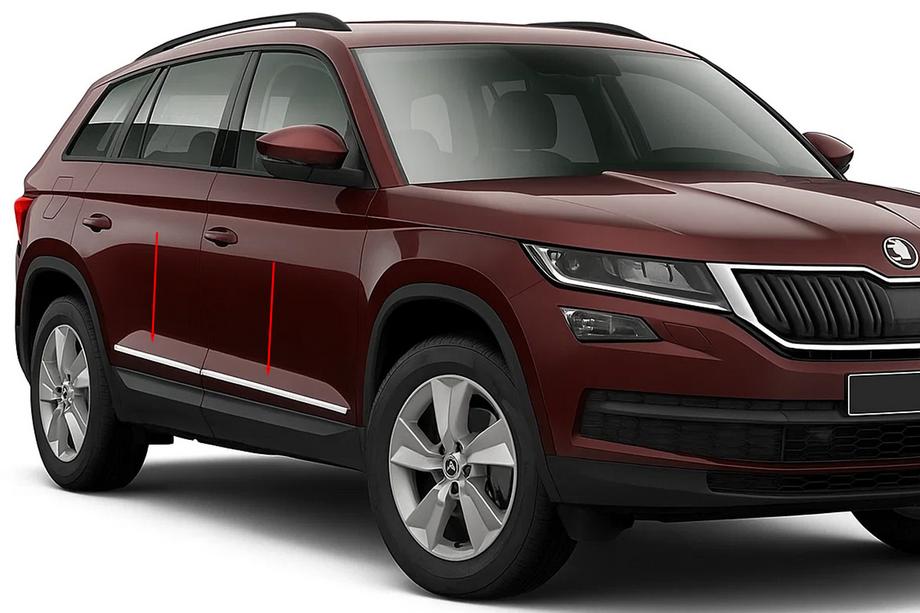 Skoda Kodiaq 2016–2023 OmsaLine durvju līstes (nerūsējošais tērauds) Image