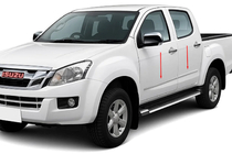Isuzu D-Max 2011–2019 OmsaLine durvju līstes (nerūsējošais tērauds) foto 1