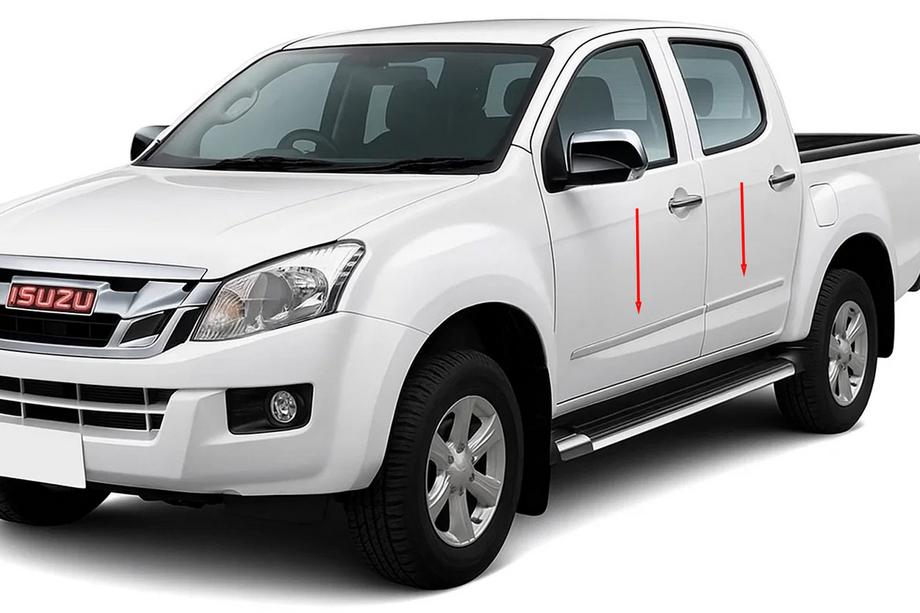 Isuzu D-Max 2011–2019 OmsaLine durvju līstes (nerūsējošais tērauds) Image