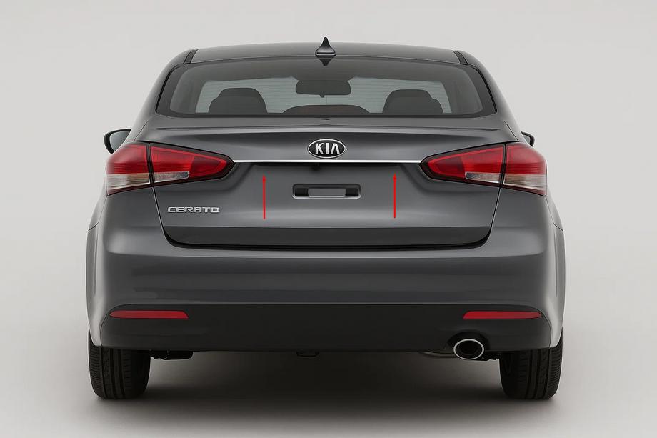 Kia Cerato 3 2013–2018 Līste virs numura zīmes Sedan (nerūsējošais tērauds) Image