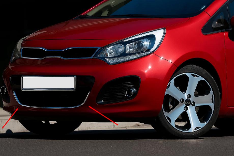Kia Rio 2012–2017 Radiatora režģa uzlika HB (nerūsējošais tērauds) Image