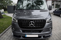 Mercedes Sprinter W907/W910 2018– Priekšējā bampera apakšējā lūpa (krāsošanai) foto 1