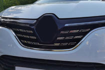 Renault Megane IV 2016–2025 Nerūsējošā tērauda uzlikas radiatora restei 2021+ (komplekts 5 gab.) Carmos - turku teras foto 1