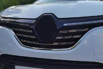 Renault Megane IV 2016–2025 Nerūsējošā tērauda uzlikas radiatora restei 2021+ (komplekts 5 gab.) foto 1