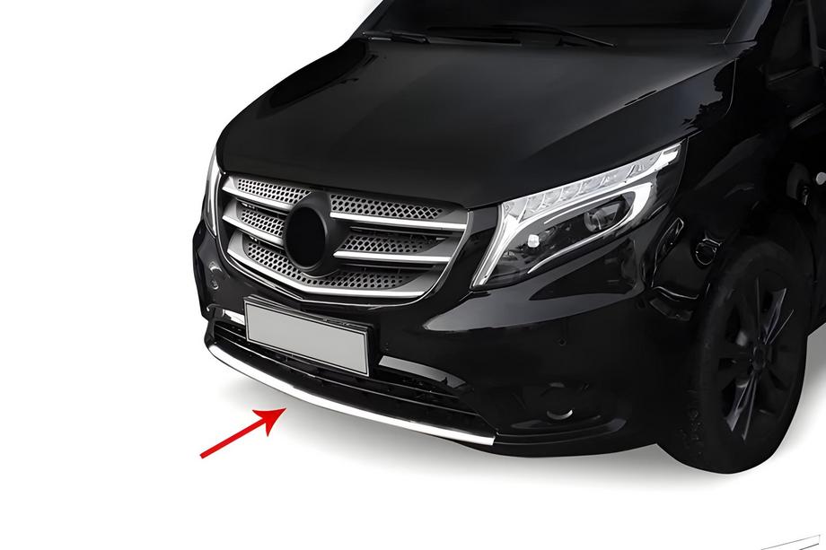 Mercedes Vito/V klase W447 2014– Nerūsējošā tērauda uzlikas priekšējam buferim Image