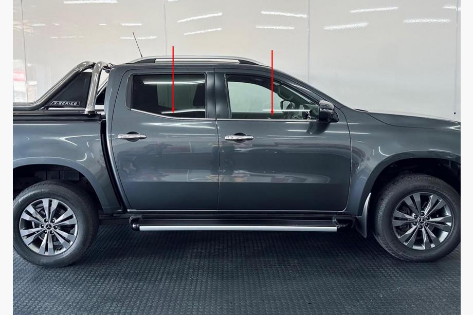 Mercedes X class 2017–2020 Logu apakšējās līstes (4 gab., nerūsējošais tērauds) Image