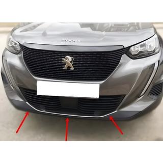 Priekšējā bampera hroma aizsarguzlika (1 gab., nerūsējošais tērauds) Peugeot 2008 2019– foto 1
