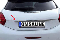 Peugeot 208 2012–2019 Hromēta līste virs numura zīmes OmsaLine (nerūsējošais tērauds) foto 1