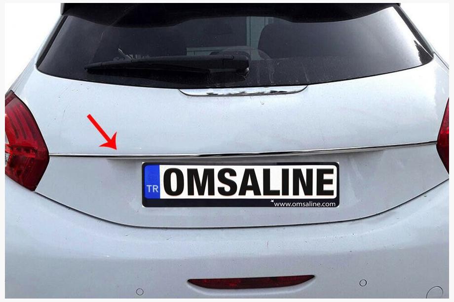 Peugeot 208 2012–2019 Hromēta līste virs numura zīmes OmsaLine (nerūsējošais tērauds) Image
