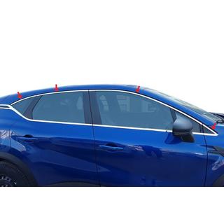 Augšējās logu apdares līstes (8 gab., nerūsējošais tērauds) Renault Captur 2019– foto 1