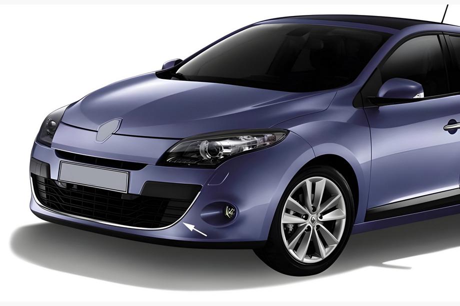 Renault Megane III 2009–2016 Nerūsējošā tērauda hroma uzlika priekšējam bamperim 2013-2016 (HB) Image
