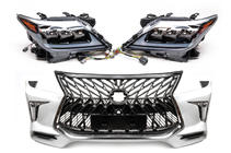 Lexus LX570/450d 2008–2022 Mini facelifta pārbūves komplekts no modeļa 2008-2015 uz TRD Sport (bamperis, priekšējie lukturi) foto 4