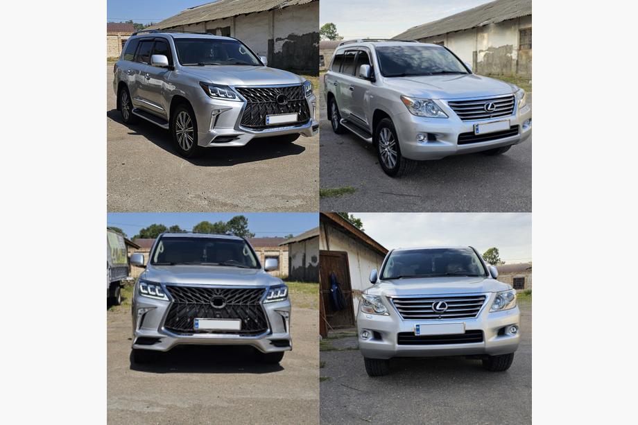 Lexus LX570/450d 2008–2022 Mini facelifta pārbūves komplekts no modeļa 2008-2015 uz TRD Sport (bamperis, priekšējie lukturi) Image