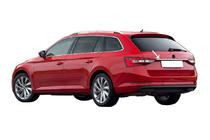 Skoda Superb 2015–2024 Līste virs numura zīmes SW (nerūsējošais tērauds) foto 1