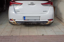 Toyota Auris 2012–2018 Aizmugurējā bufera difuzors (2016-2018, krāsošanai) foto 1